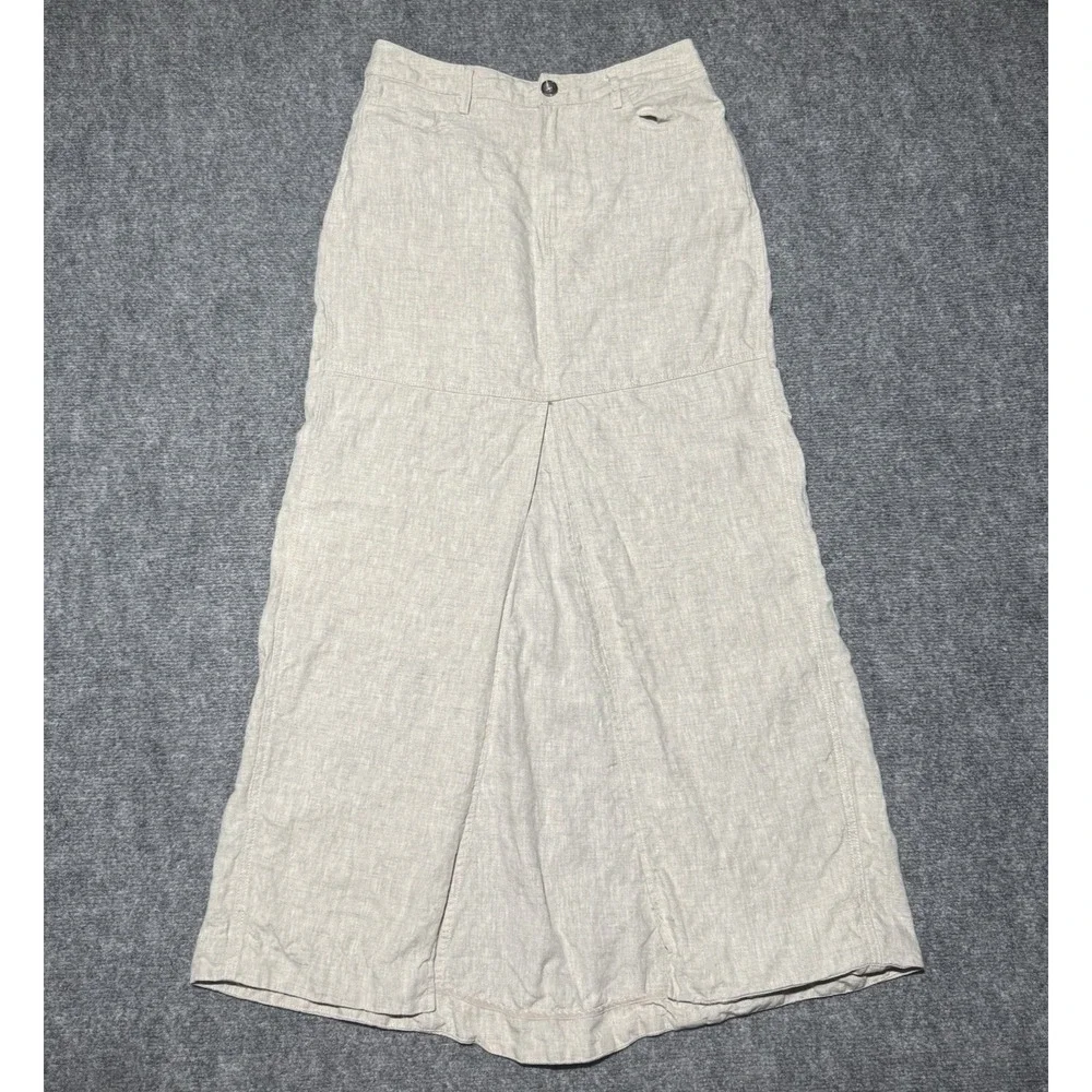 Reformation Tazz Maxi Linen Skirt Oatmeal Women Size 4 28W Casual Boho Hippie